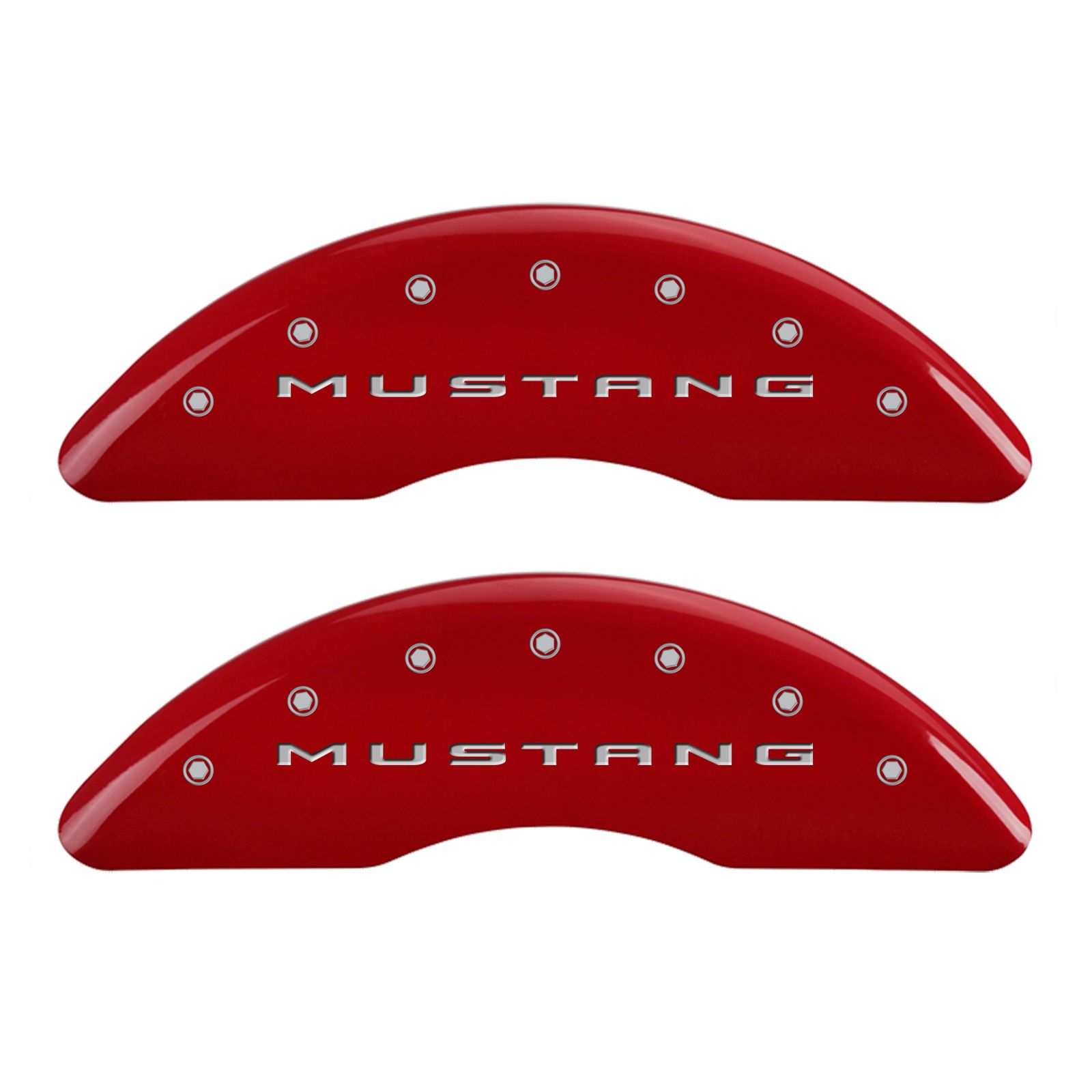 S197 Red Brake Covers Mustang/GT MGP Caliper Covers 10197SMG2RD for 2005-2009 Ford Mustang Set of 4 