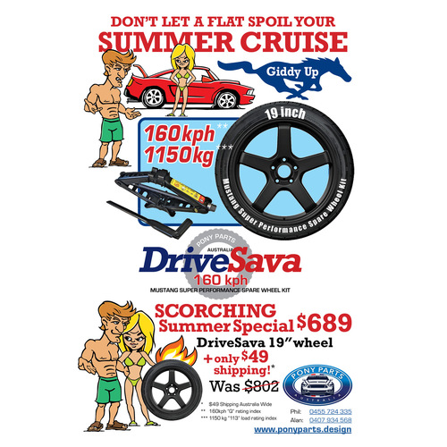 DriveSava -Mustang  Spare Wheel  - WINTER SPECIAL